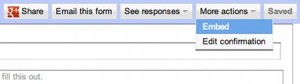 Embed Google form option
