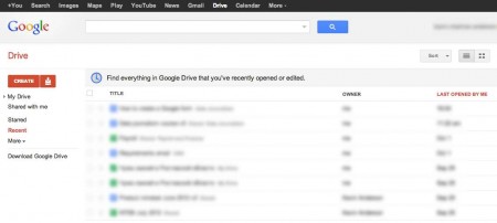Google Drive home
