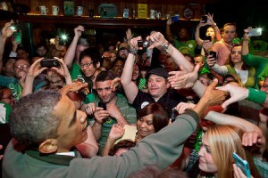 Barack Obama in an Irish pub on St Patricks Day 2012 from US government