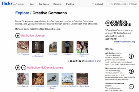 Flickr Creative Commons page